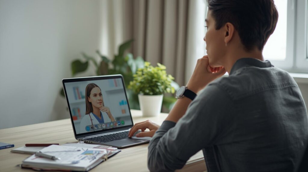 Consulta médica online para avaliação de sintomas da gripe A vs gripe sazonal