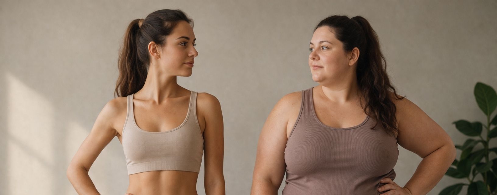 Comparação entre diferentes tipos de corpo relacionada com peso