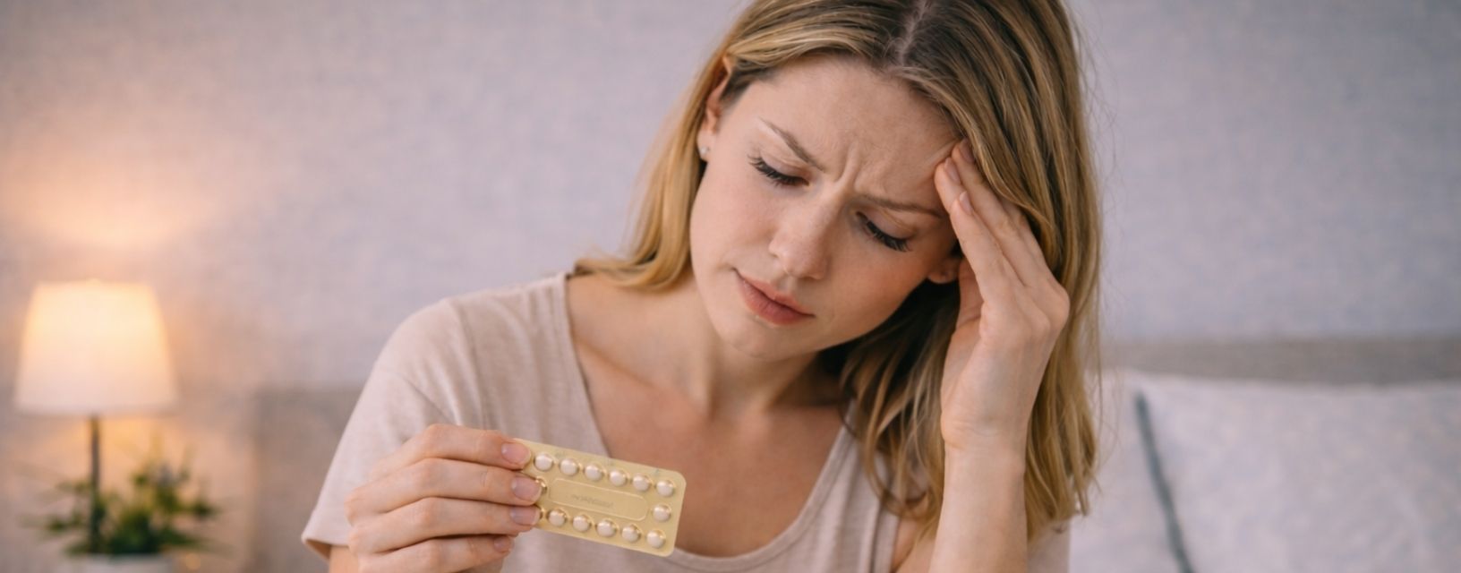 Mulher em teleconsulta a esclarecer dúvidas sobre a pílula